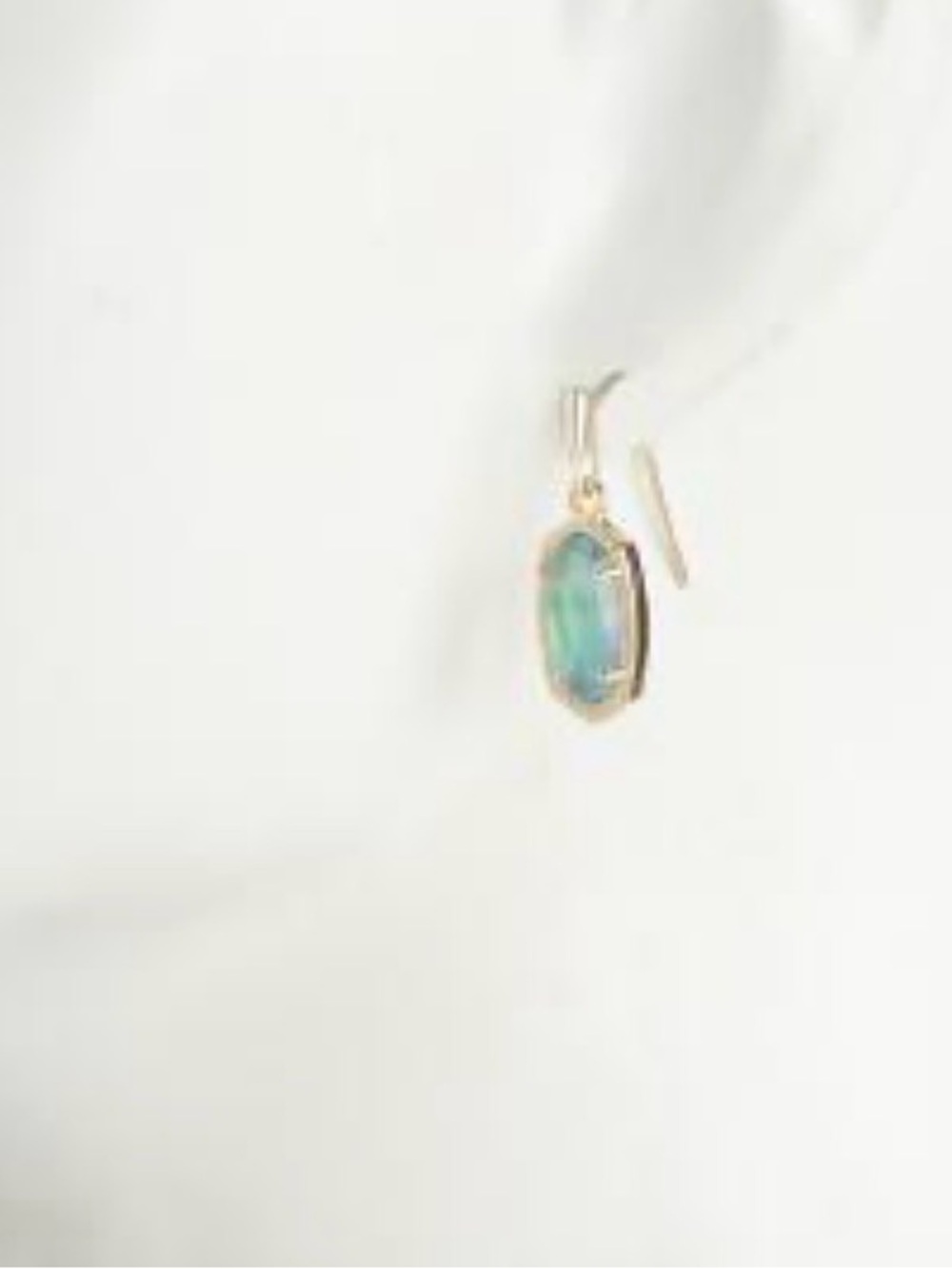 Kendra Scott Gold Iridescent Opal Dangle Earrings - Picture 2 of 4